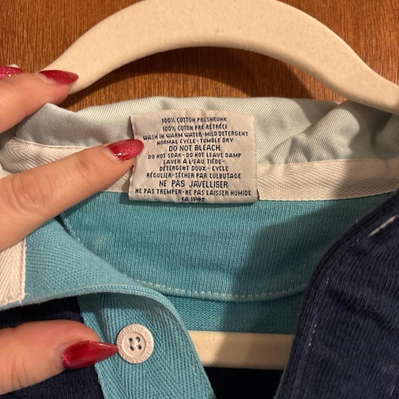 Striped Rugby Shirt with Greek Letters - Picture 3 of 4